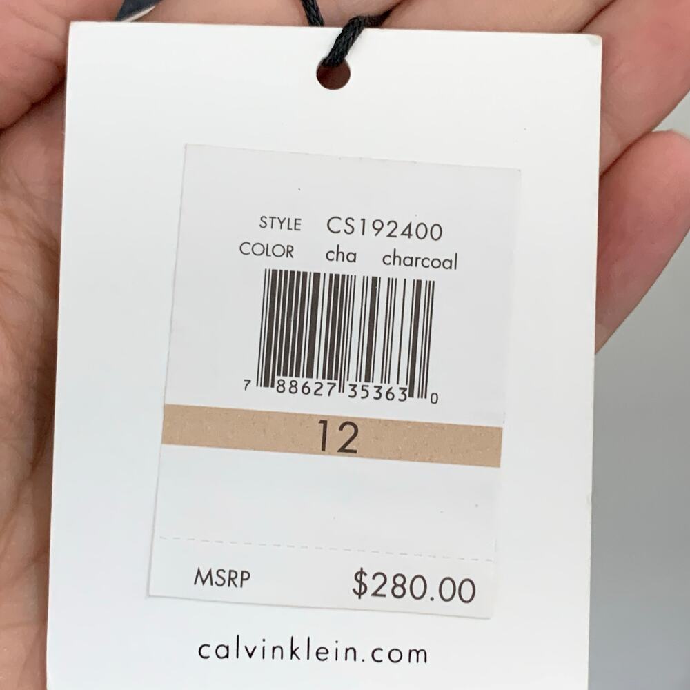 NWT Calvin Klein Jacket Womens 12 Large Longline Charcoal Gray Careerwear Office - Picture 7 of 14